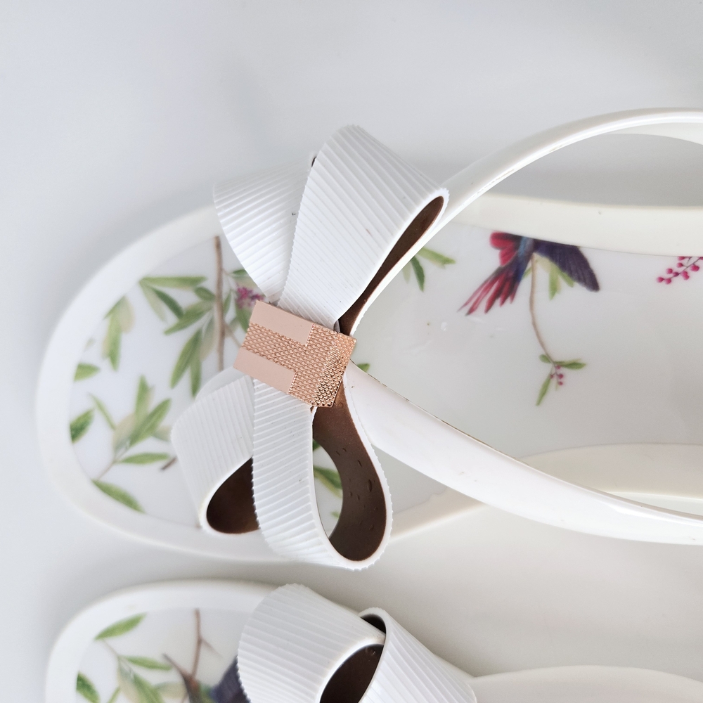 TED BAKER White Floral Sandals - Picture 4 of 10